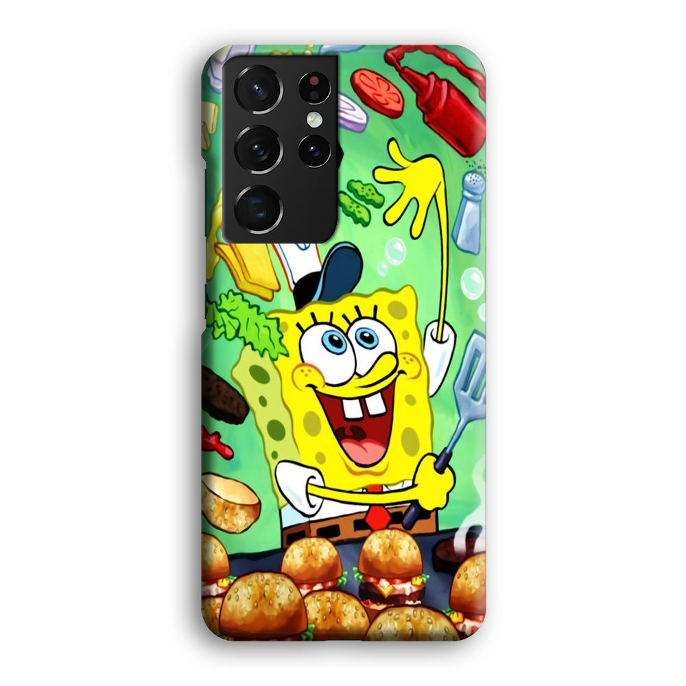 Spongebob Chef job Samsung Galaxy S21 Ultra Case