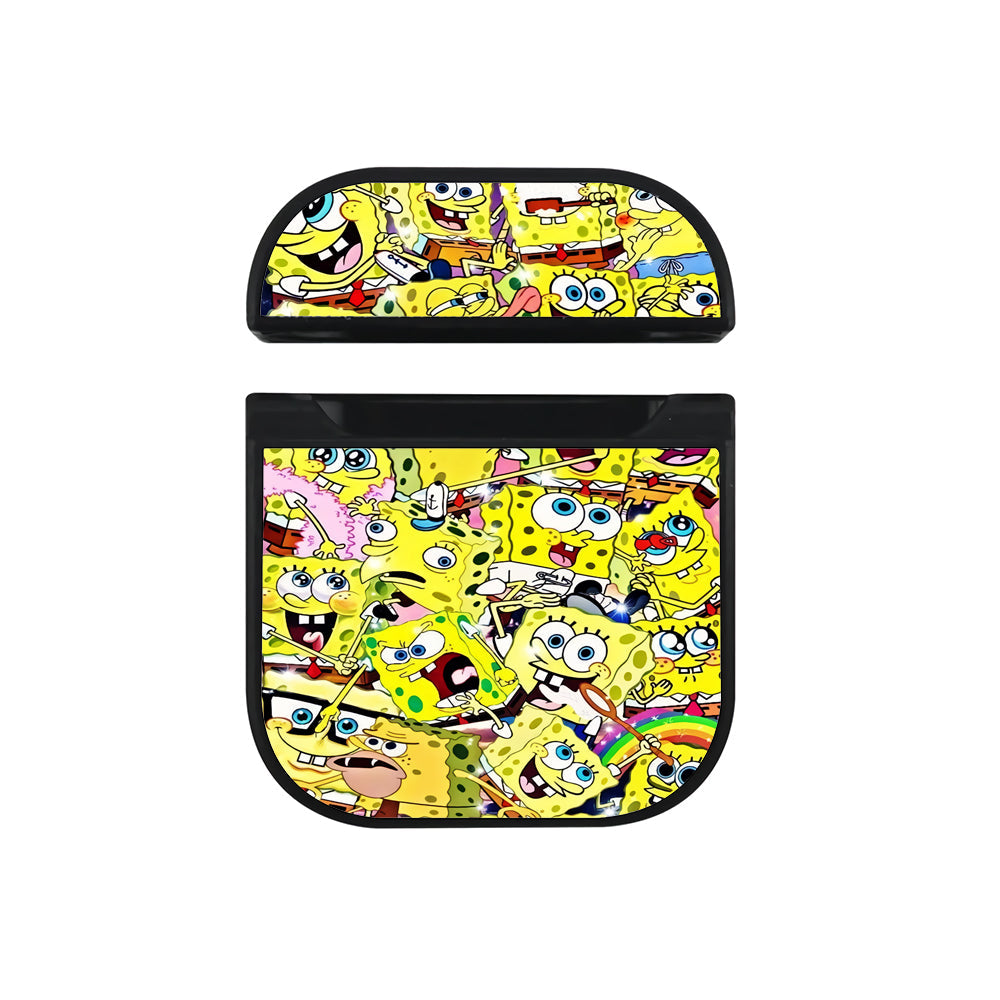Spongebob Expression Mood Apple Airpods Case Black