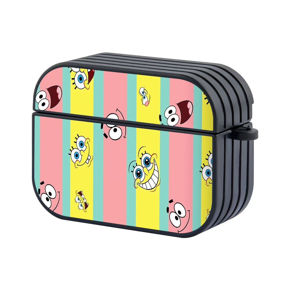 Spongebob Patrick Face Stripe Color Apple AirPods Pro Case