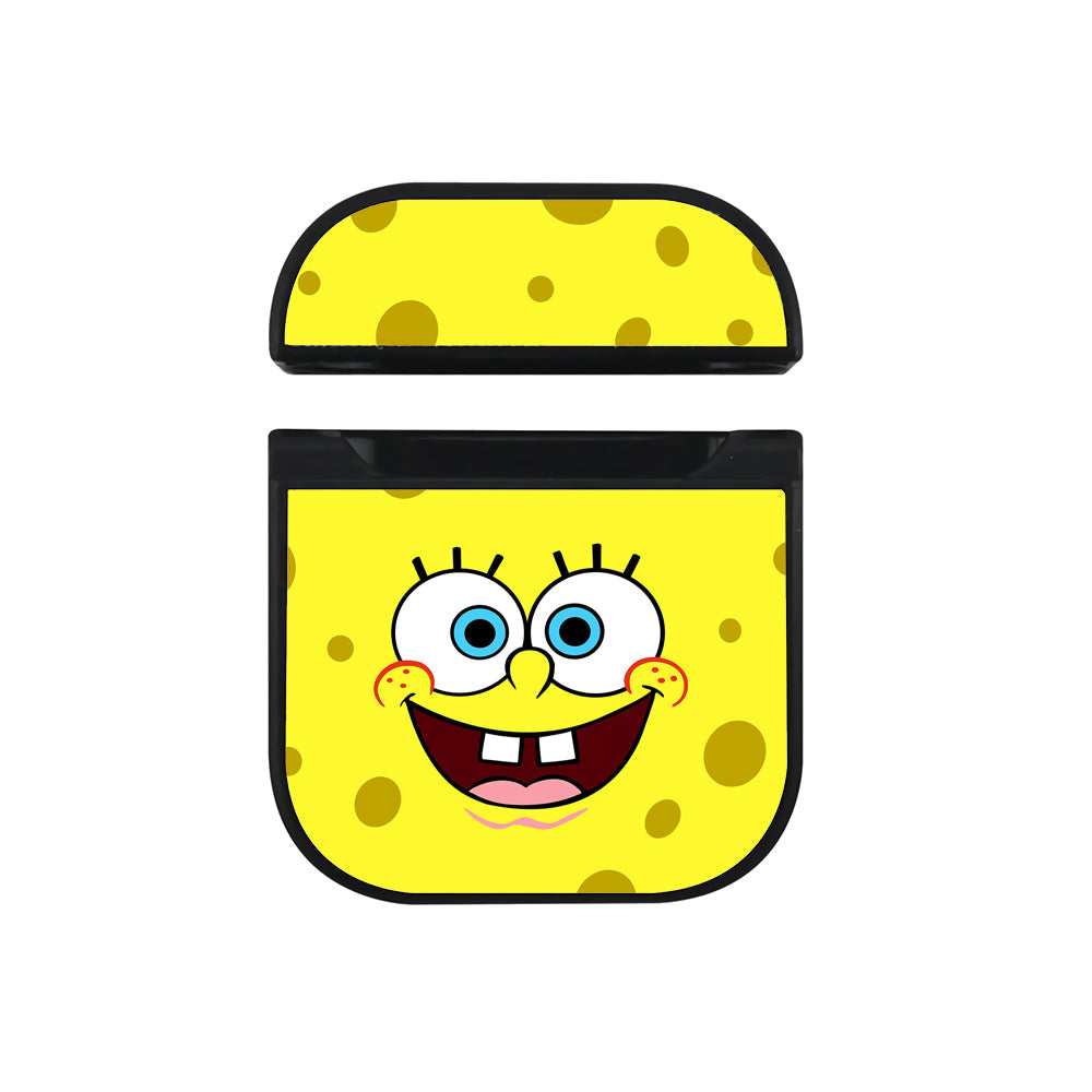 Spongebob Squarepants Smiling Face Apple Airpods Case Black
