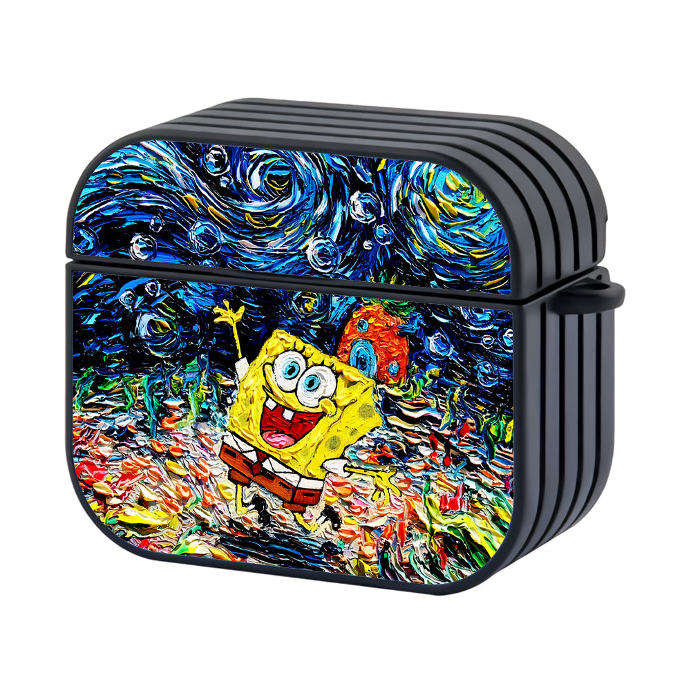 Spongebob Starry Night Painting Apple Airpods 4 Case