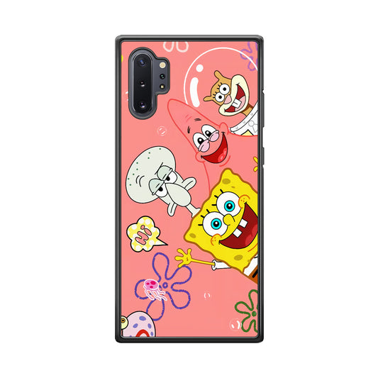 Spongebob With Best Best Friends Samsung Galaxy Note 10 Plus Case