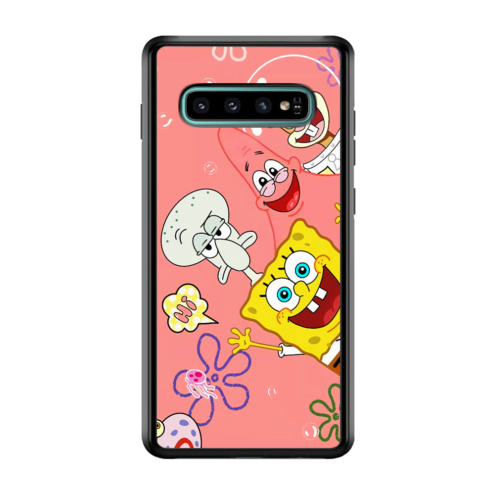 Spongebob With Best Best Friends Samsung Galaxy S10 Case