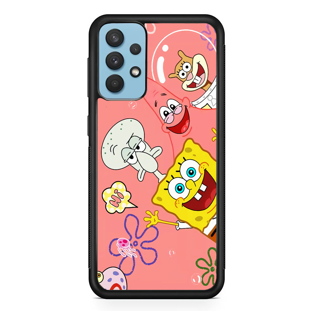 Spongebob With Best Best Friends Samsung Galaxy A32 Case