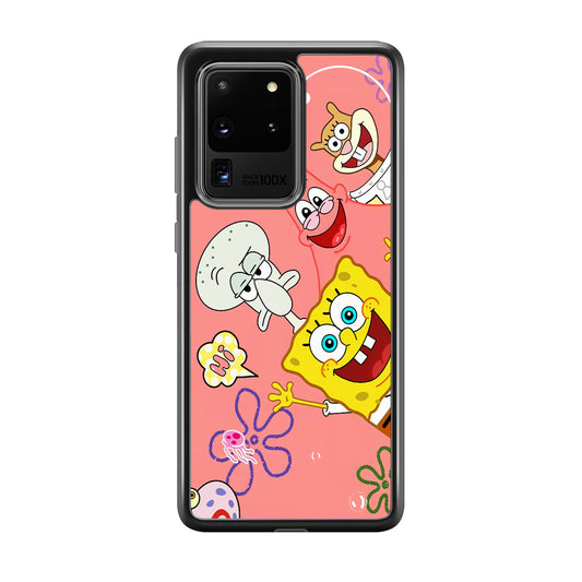 Spongebob With Best Best Friends Samsung Galaxy S20 Ultra Case