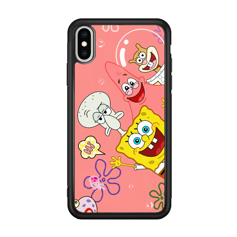 Spongebob With Best Best Friends iPhone XS Case