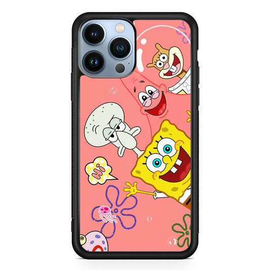 Spongebob With Best Best Friends iPhone 15 Pro Case - Carneyforia