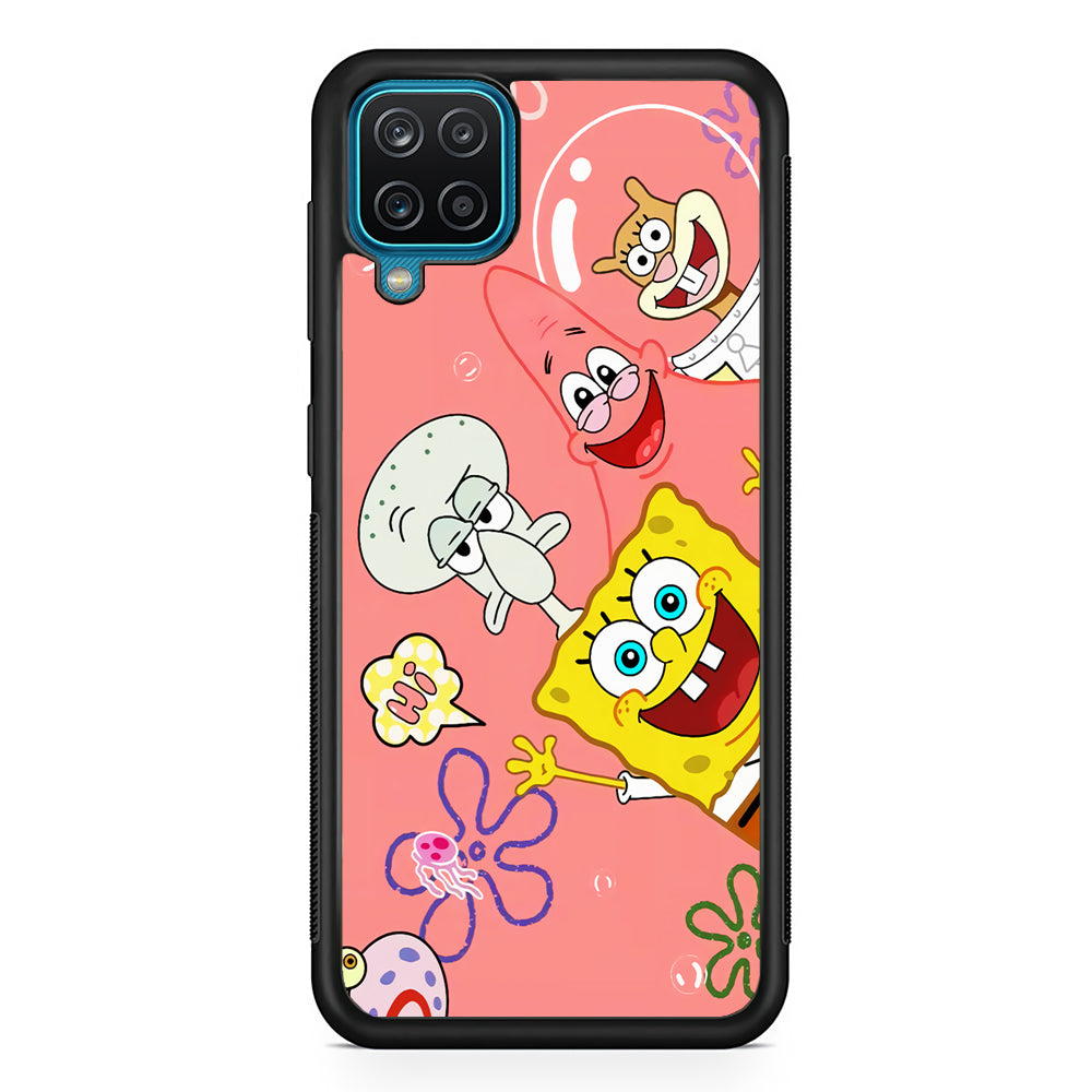 Spongebob With Best Best Friends Samsung Galaxy A12 Case