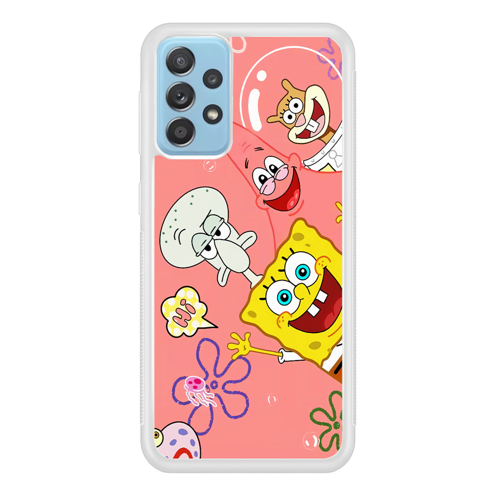 Spongebob With Best Best Friends Samsung Galaxy A72 Case