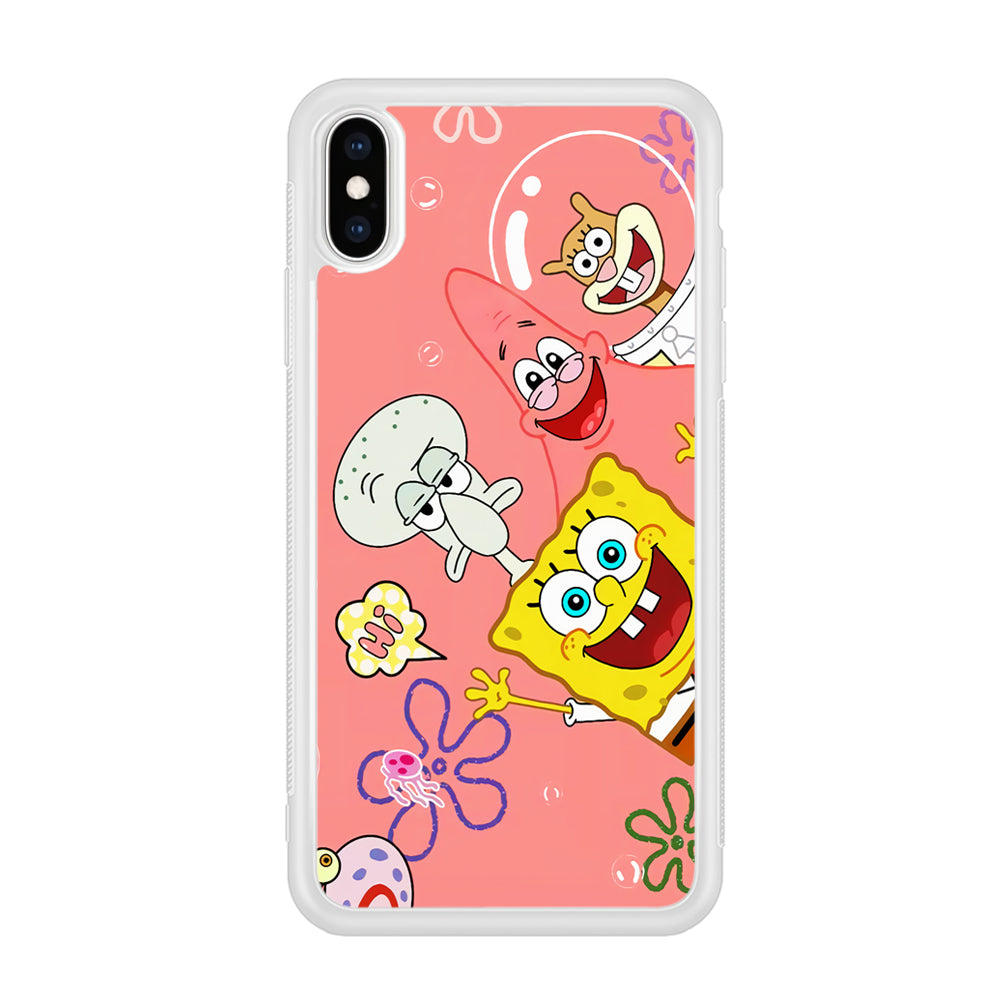 Spongebob With Best Best Friends iPhone XS Case