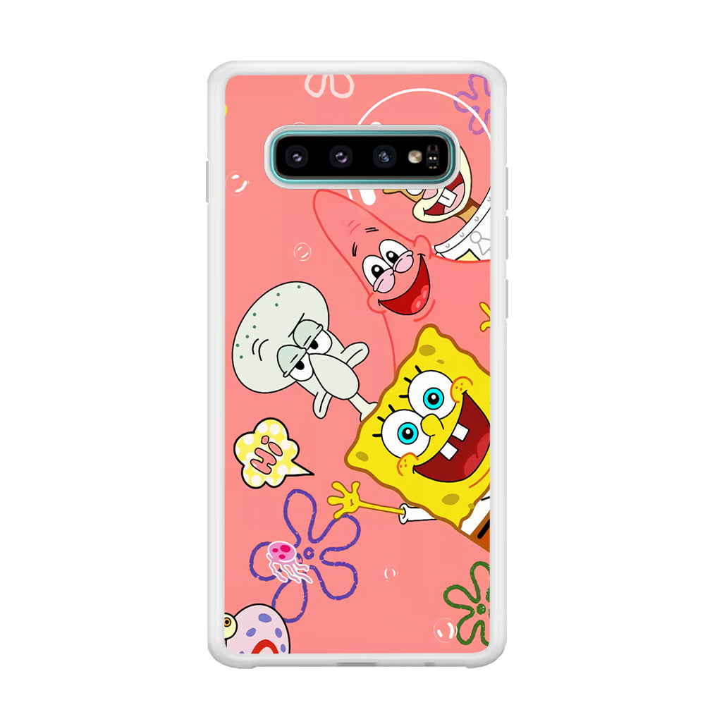 Spongebob With Best Best Friends Samsung Galaxy S10 Case