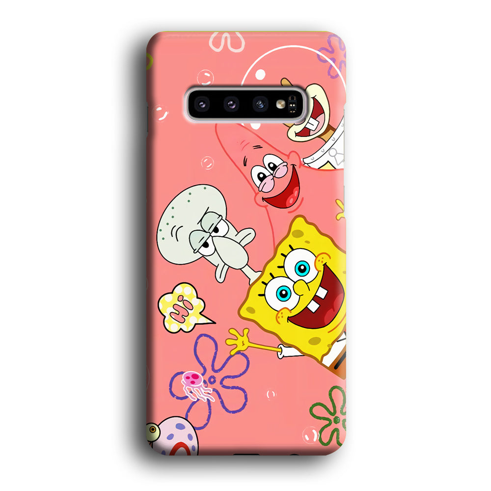 Spongebob With Best Best Friends Samsung Galaxy S10 Case