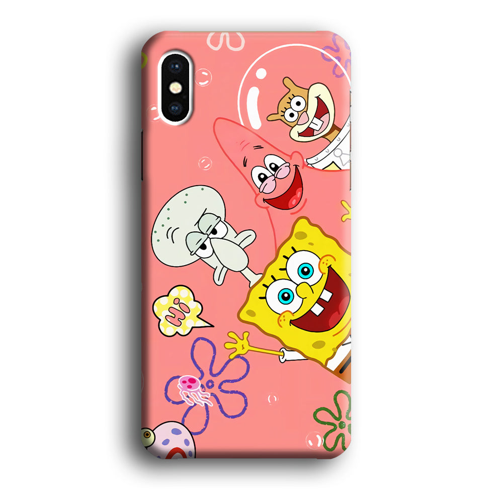 Spongebob With Best Best Friends iPhone XS Case