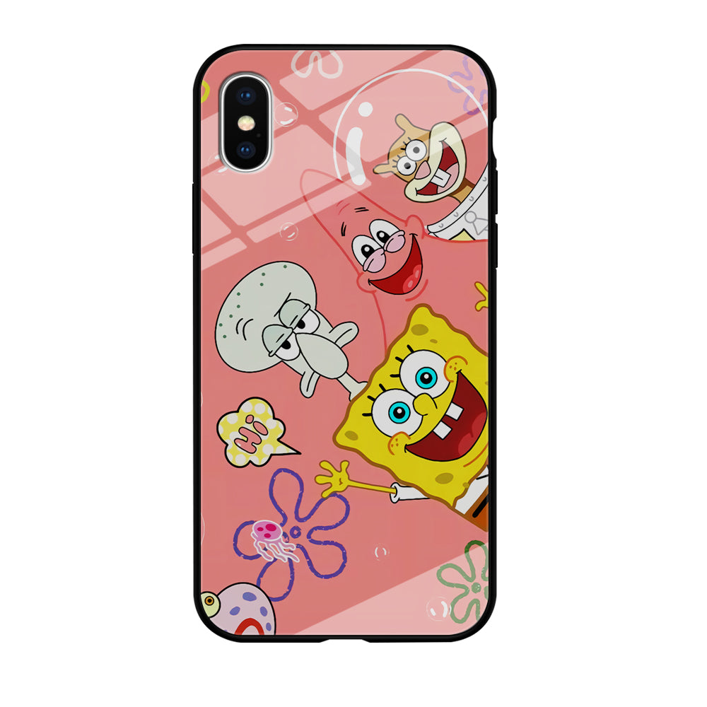 Spongebob With Best Best Friends iPhone XS Case