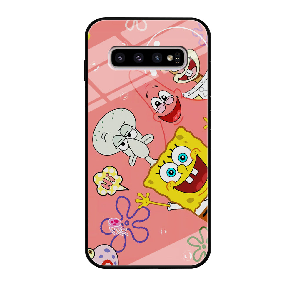 Spongebob With Best Best Friends Samsung Galaxy S10 Case