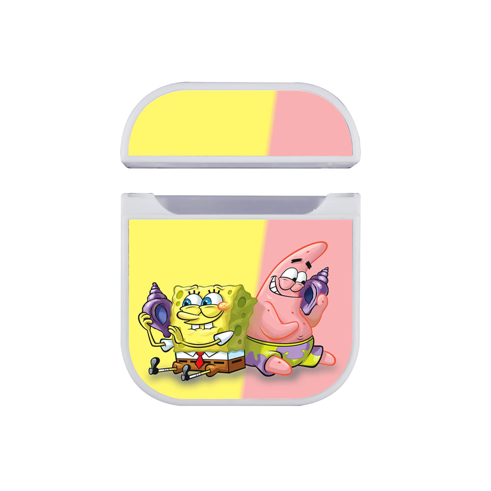 Spongebob and Patrick Best Friend Apple Airpods Case White