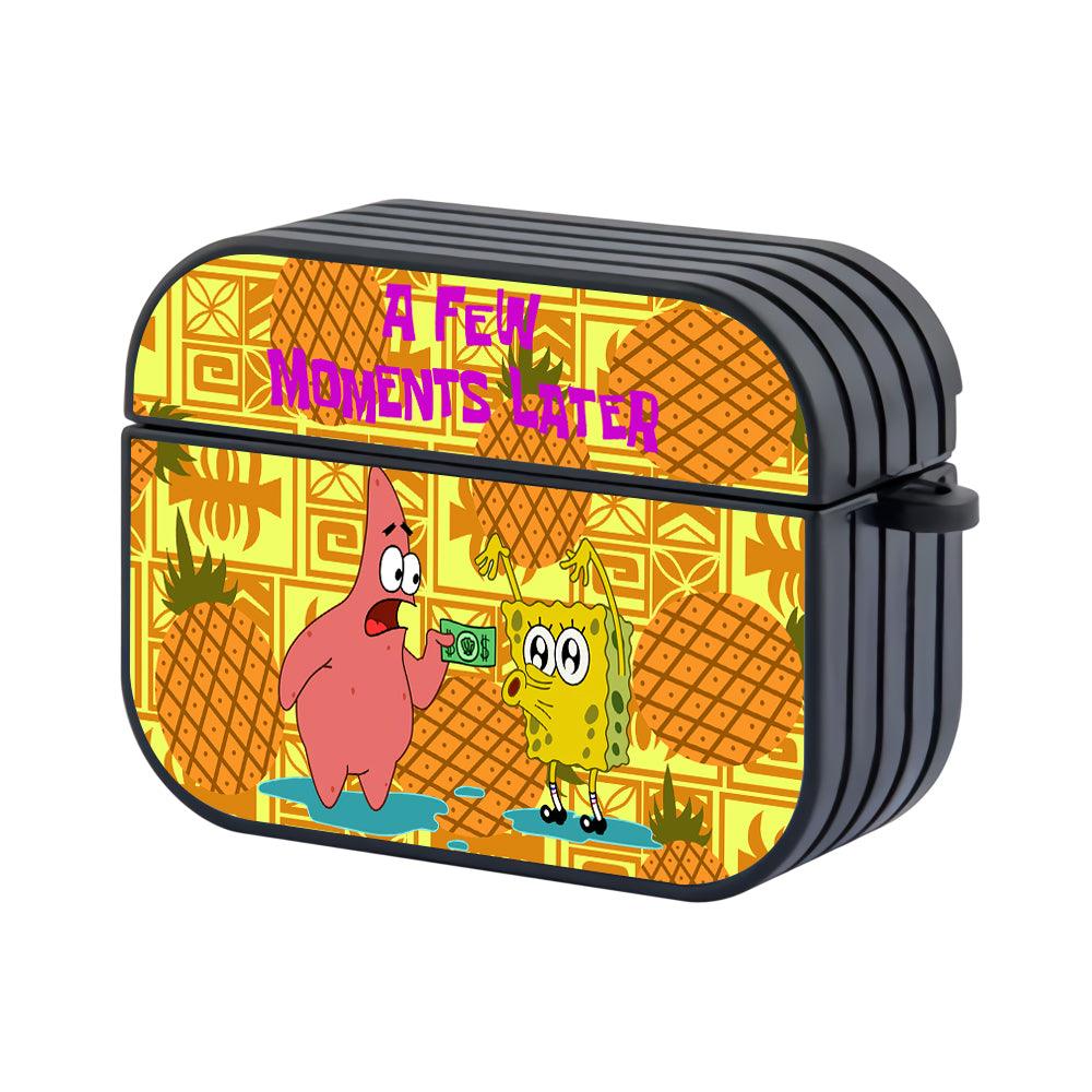 Spongebob and Patrick Fake Ghost Apple Airpods Pro Case Black