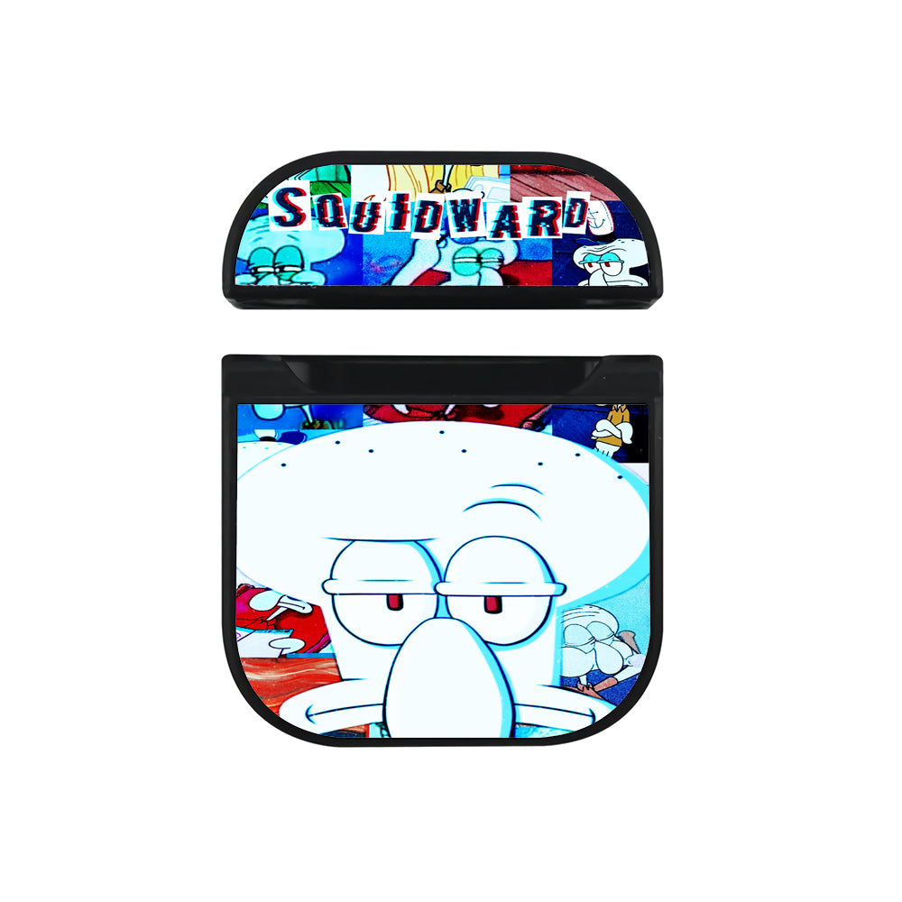 Squidward Collage Apple Airpods Case Black