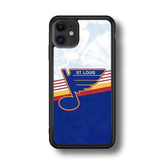 St Louis Blues Team Stripe And Marble iPhone 11 Case