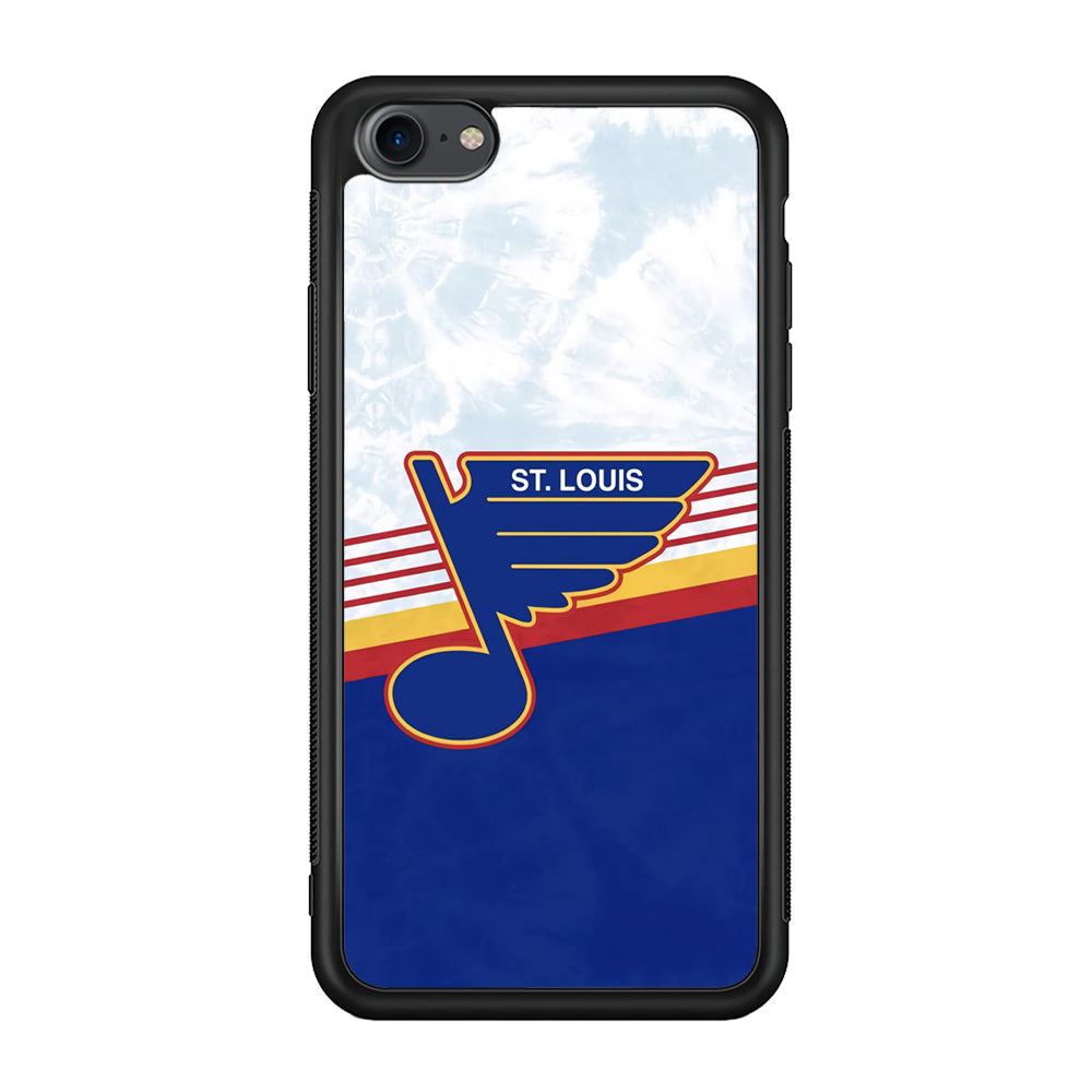 St Louis Blues Team Stripe And Marble iPhone 8 Case