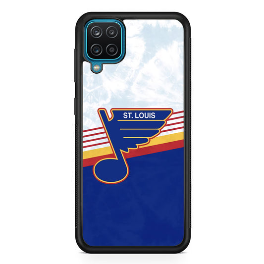 St Louis Blues Team Stripe And Marble Samsung Galaxy A12 Case