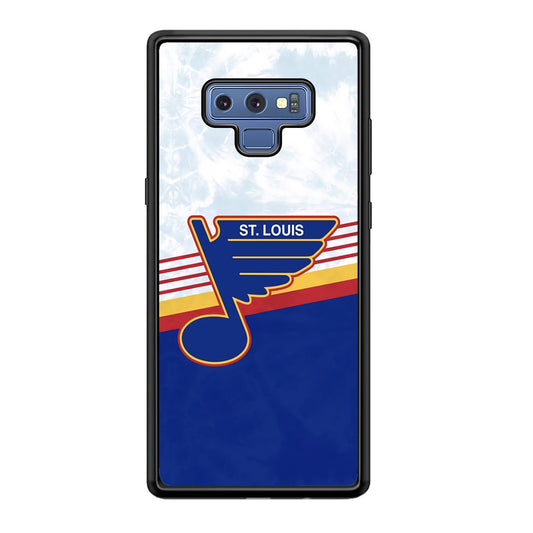 St Louis Blues Team Stripe And Marble Samsung Galaxy Note 9 Case