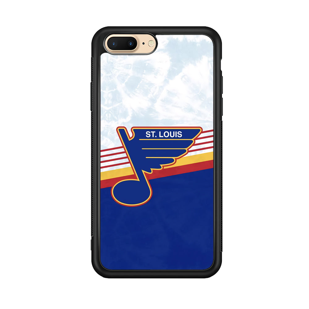 St Louis Blues Team Stripe And Marble iPhone 8 Plus Case