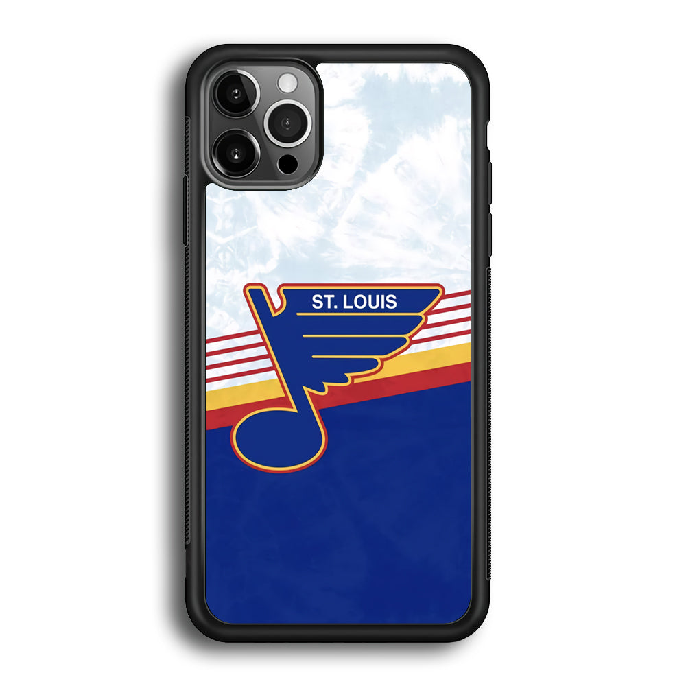 St Louis Blues Team Stripe And Marble iPhone 12 Pro Max Case