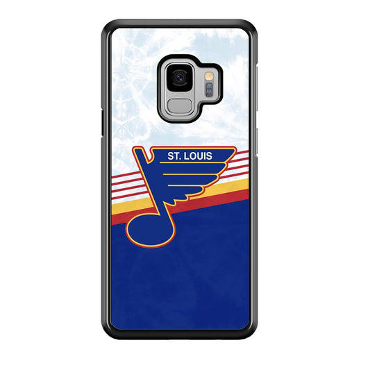 St Louis Blues Team Stripe And Marble Samsung Galaxy S9 Case
