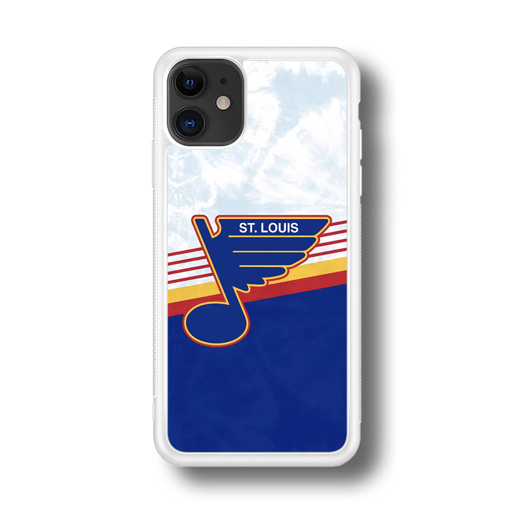 St Louis Blues Team Stripe And Marble iPhone 11 Case