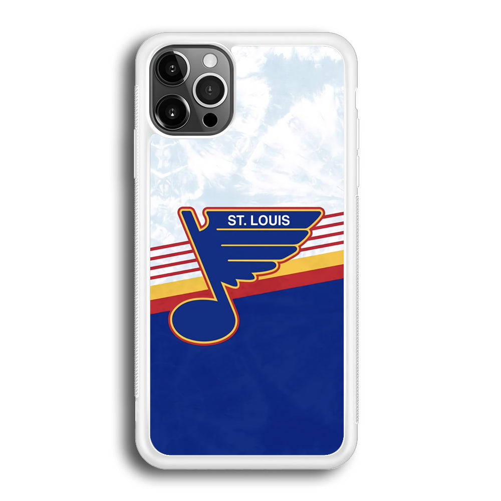 St Louis Blues Team Stripe And Marble iPhone 12 Pro Max Case