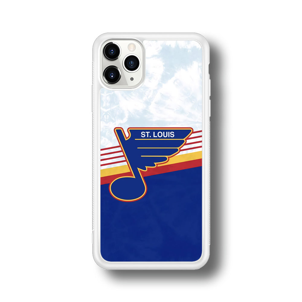 St Louis Blues Team Stripe And Marble iPhone 11 Pro Max Case