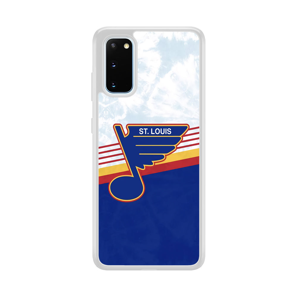 St Louis Blues Team Stripe And Marble Samsung Galaxy S20 Case