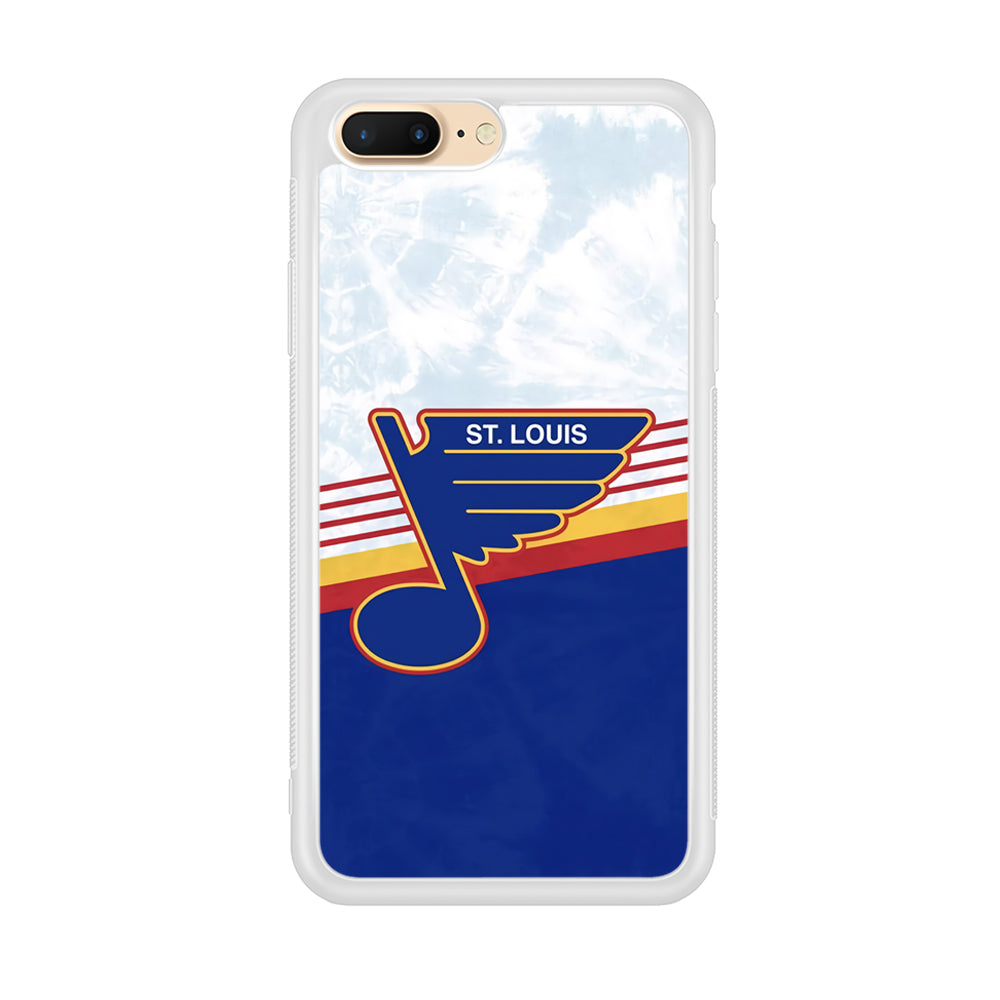 St Louis Blues Team Stripe And Marble iPhone 8 Plus Case