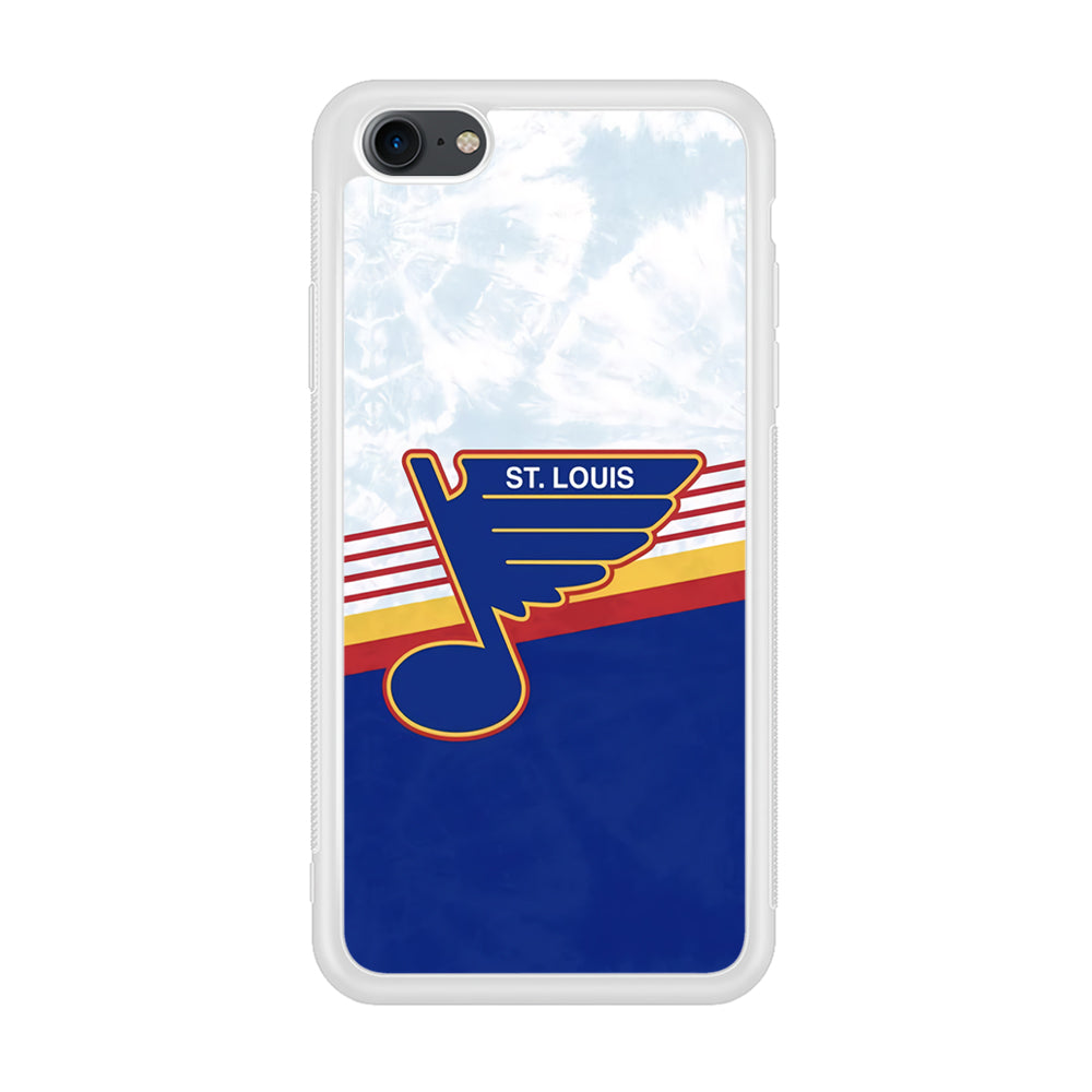 St Louis Blues Team Stripe And Marble iPhone 8 Case