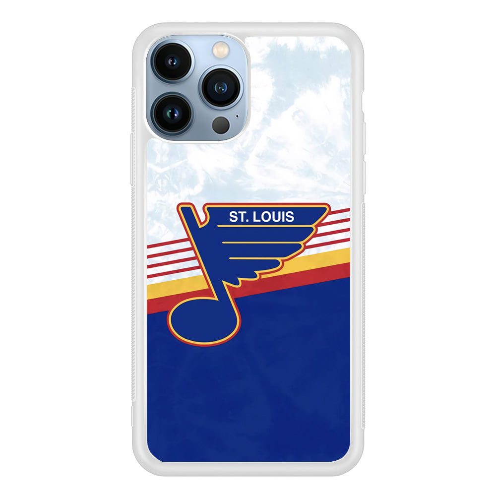 St Louis Blues Team Stripe And Marble iPhone 13 Pro Max Case