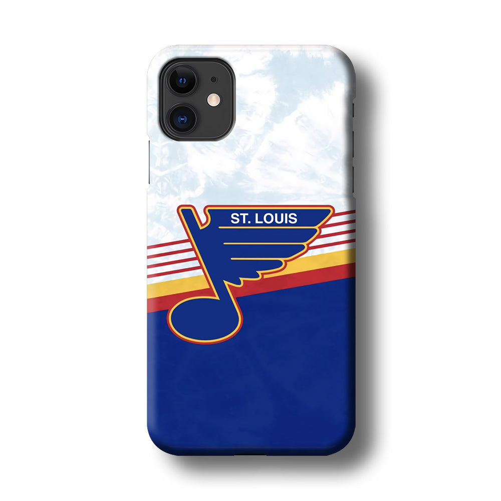 St Louis Blues Team Stripe And Marble iPhone 11 Case