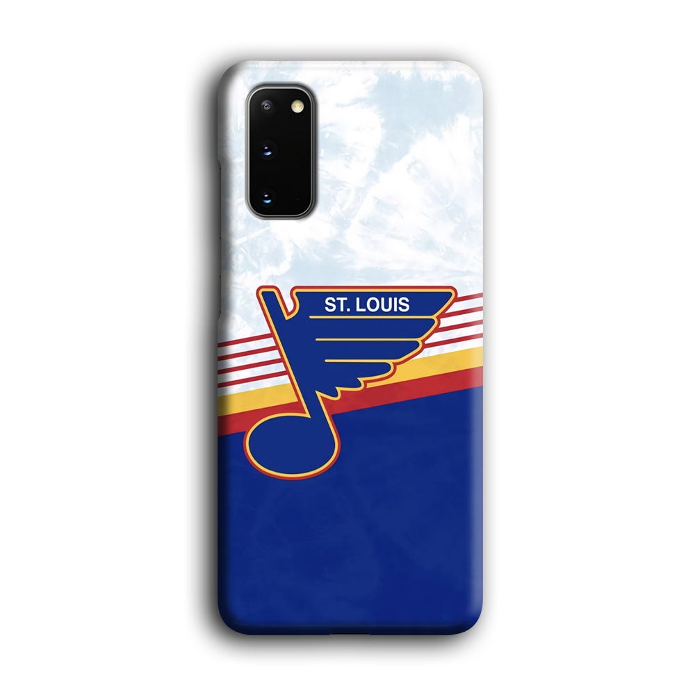 St Louis Blues Team Stripe And Marble Samsung Galaxy S20 Case