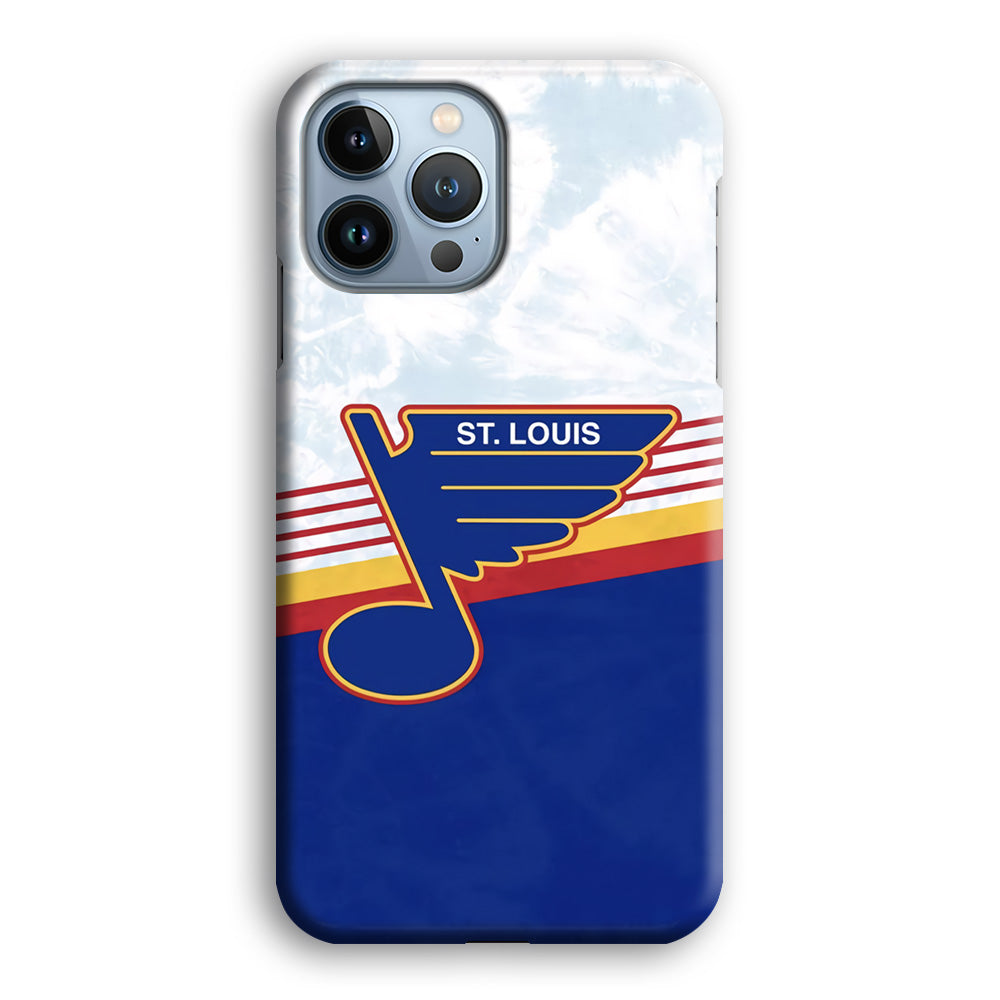 St Louis Blues Team Stripe And Marble iPhone 13 Pro Max Case