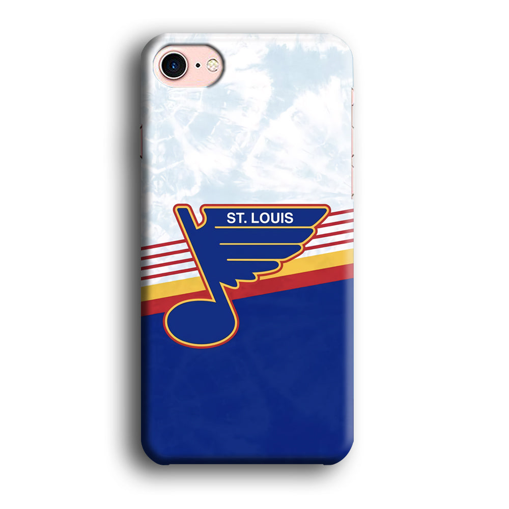 St Louis Blues Team Stripe And Marble iPhone 8 Case