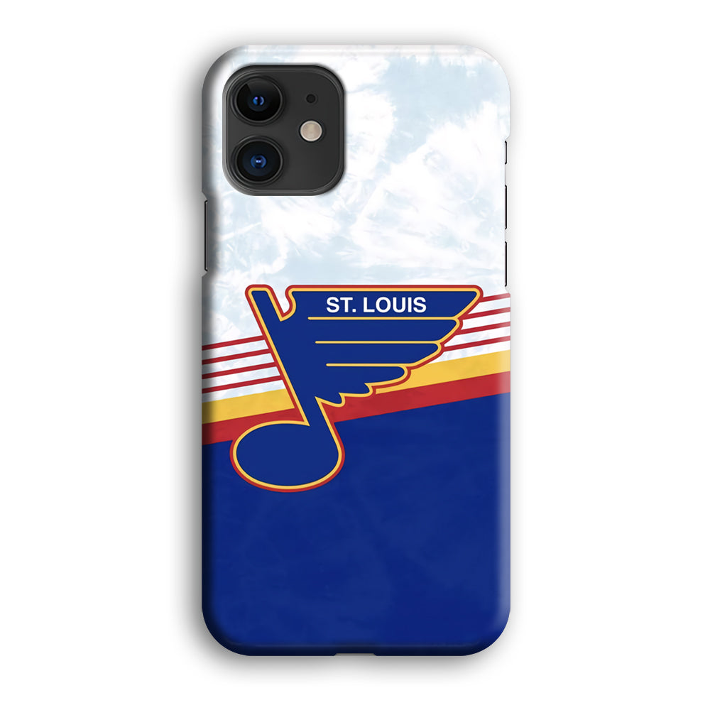 St Louis Blues Team Stripe And Marble iPhone 12 Case