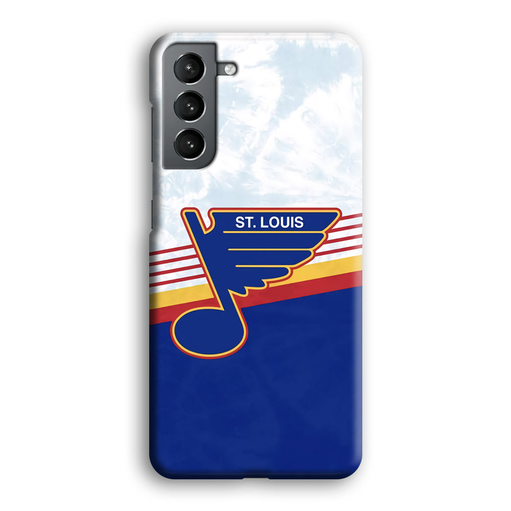 St Louis Blues Team Stripe And Marble Samsung Galaxy S21 Plus Case