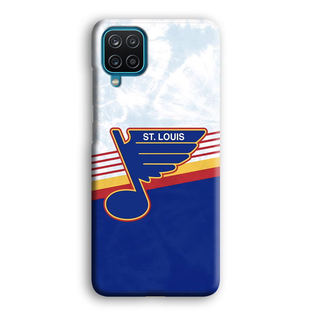 St Louis Blues Team Stripe And Marble Samsung Galaxy A12 Case