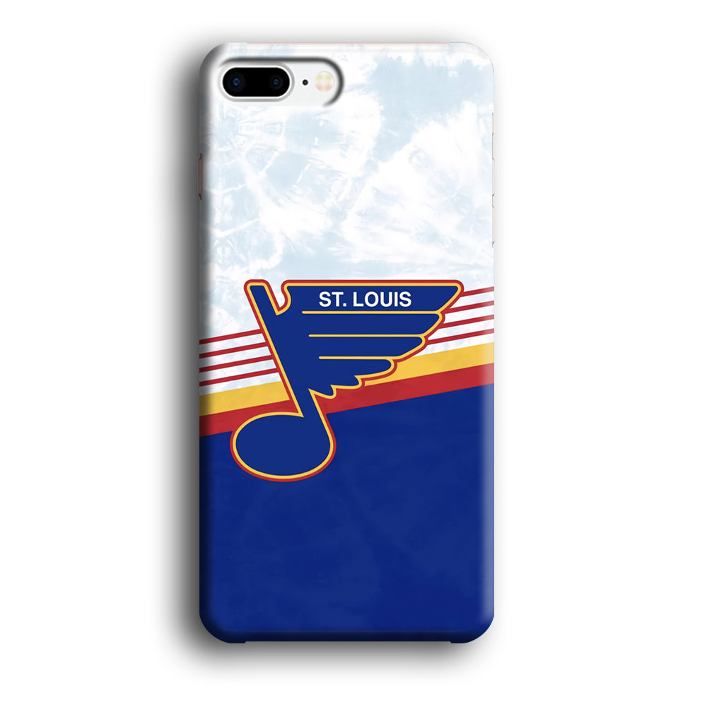 St Louis Blues Team Stripe And Marble iPhone 8 Plus Case