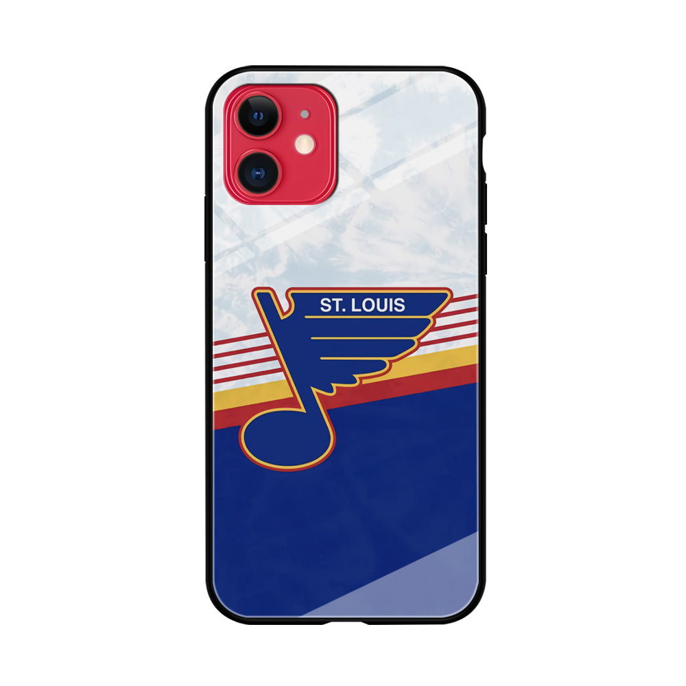 St Louis Blues Team Stripe And Marble iPhone 11 Case