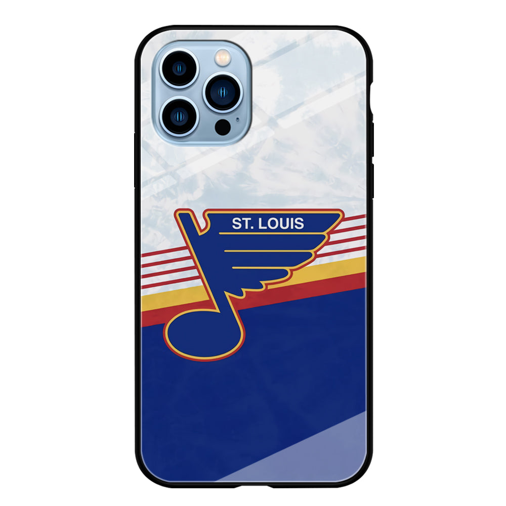 St Louis Blues Team Stripe And Marble iPhone 13 Pro Max Case