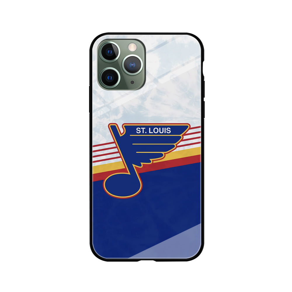 St Louis Blues Team Stripe And Marble iPhone 11 Pro Max Case