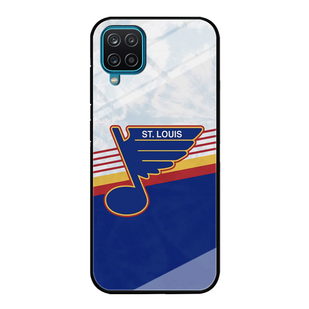 St Louis Blues Team Stripe And Marble Samsung Galaxy A12 Case