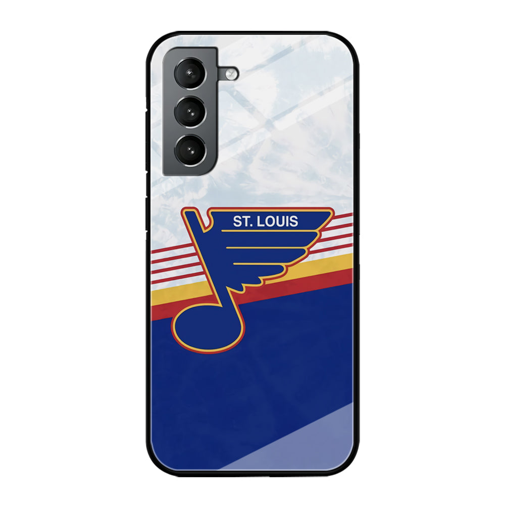 St Louis Blues Team Stripe And Marble Samsung Galaxy S21 Plus Case