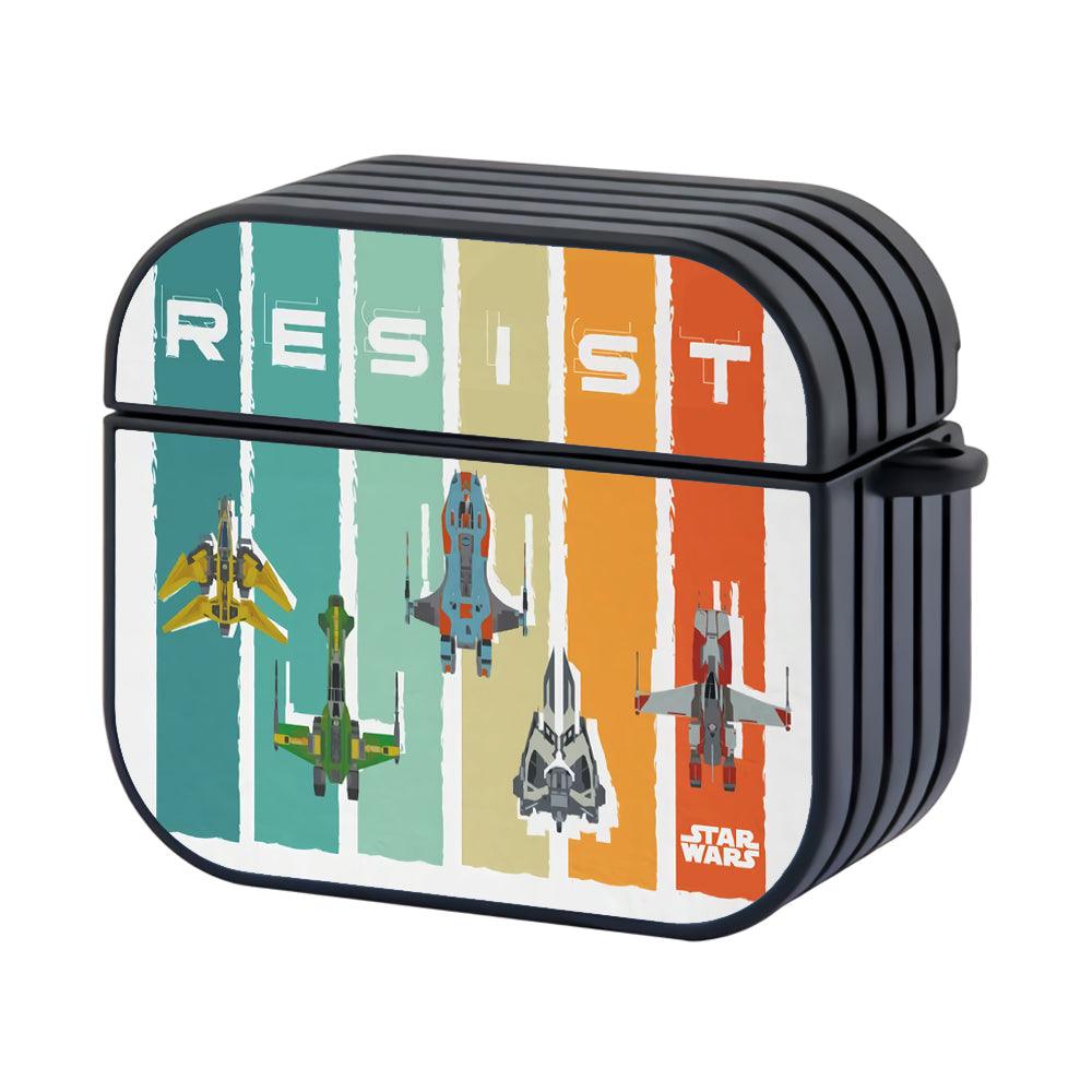 Star Wars Resist Space Ship Apple Airpods 4 Case Black